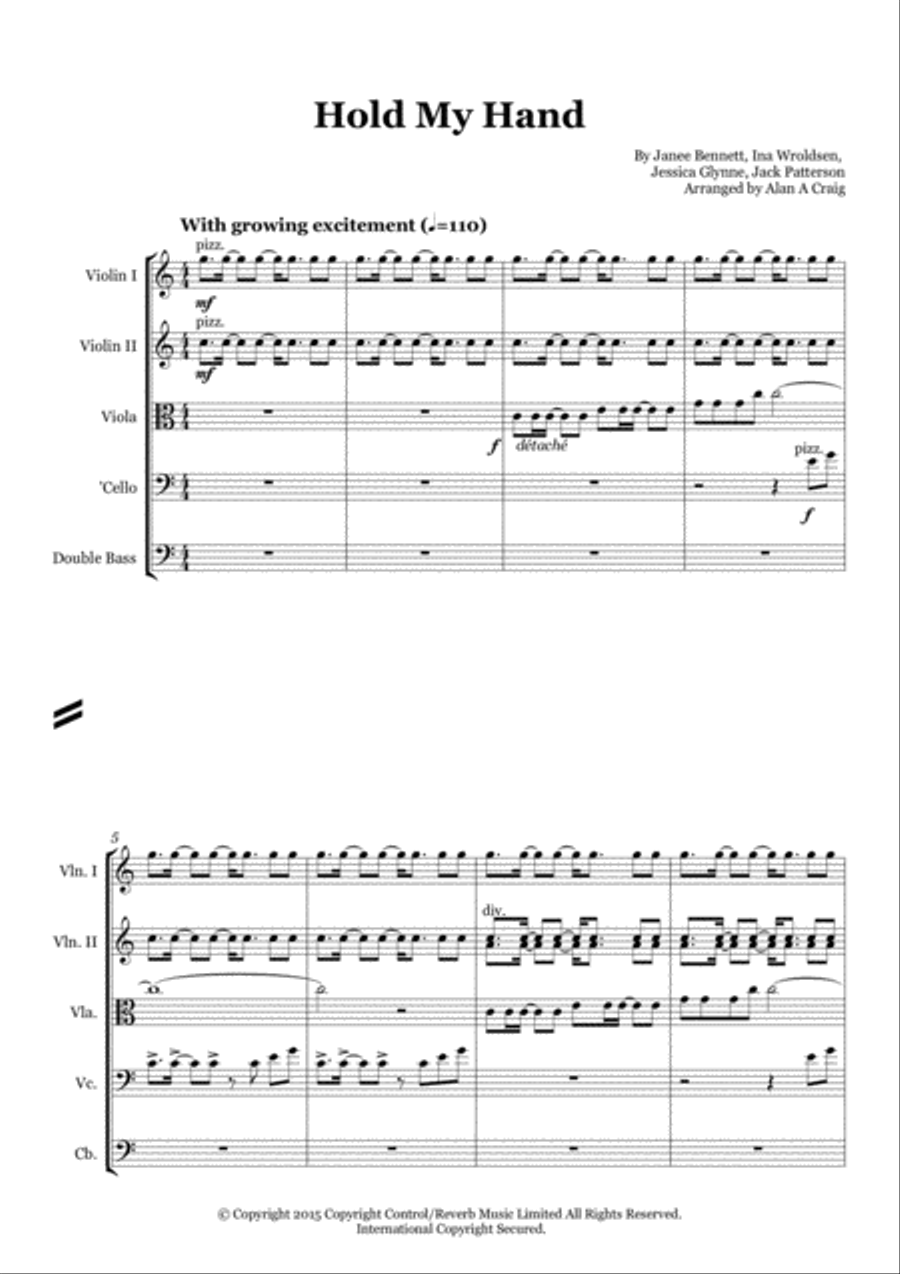 Hold My Hand String Orchestra scores gallery preview page 2