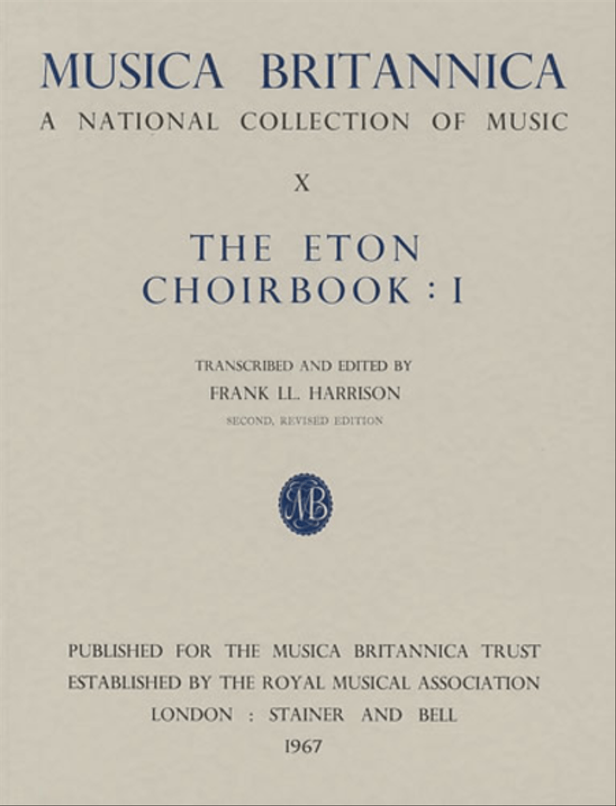 The Eton Choirbook I Score scores gallery preview page 1