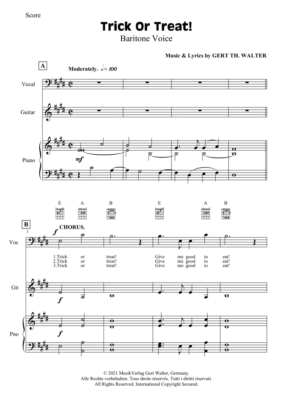 Trick Or Treat! Trick Or Treat! Voice Solo scores gallery preview page 1