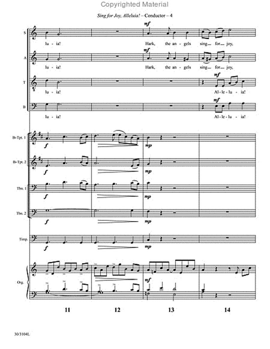 Sing for Joy, Alleluia! - Brass and Percussion Score and Parts image number null