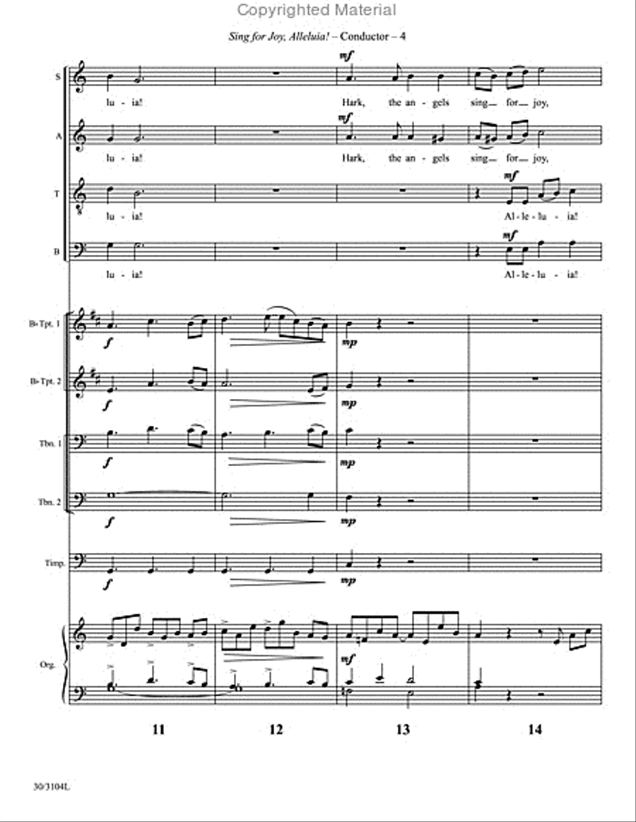 Sing for Joy, Alleluia! - Brass and Percussion Score and Parts Choir scores gallery preview page 5