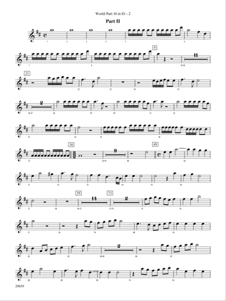 Aria Della Battaglia: (World Part) 14 in Eb Concert Band scores gallery preview page 2