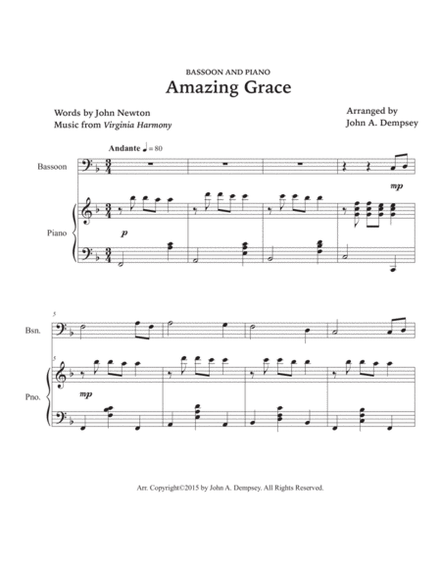 Amazing Grace (Bassoon and Piano) image number null