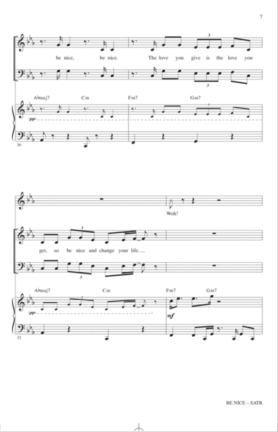 Be Nice (feat. Snoop Dogg) (arr. Alan Billingsley) 4-Part scores gallery preview page 6