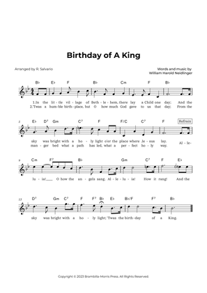 Birthday of A King (Key of B-Flat Major)