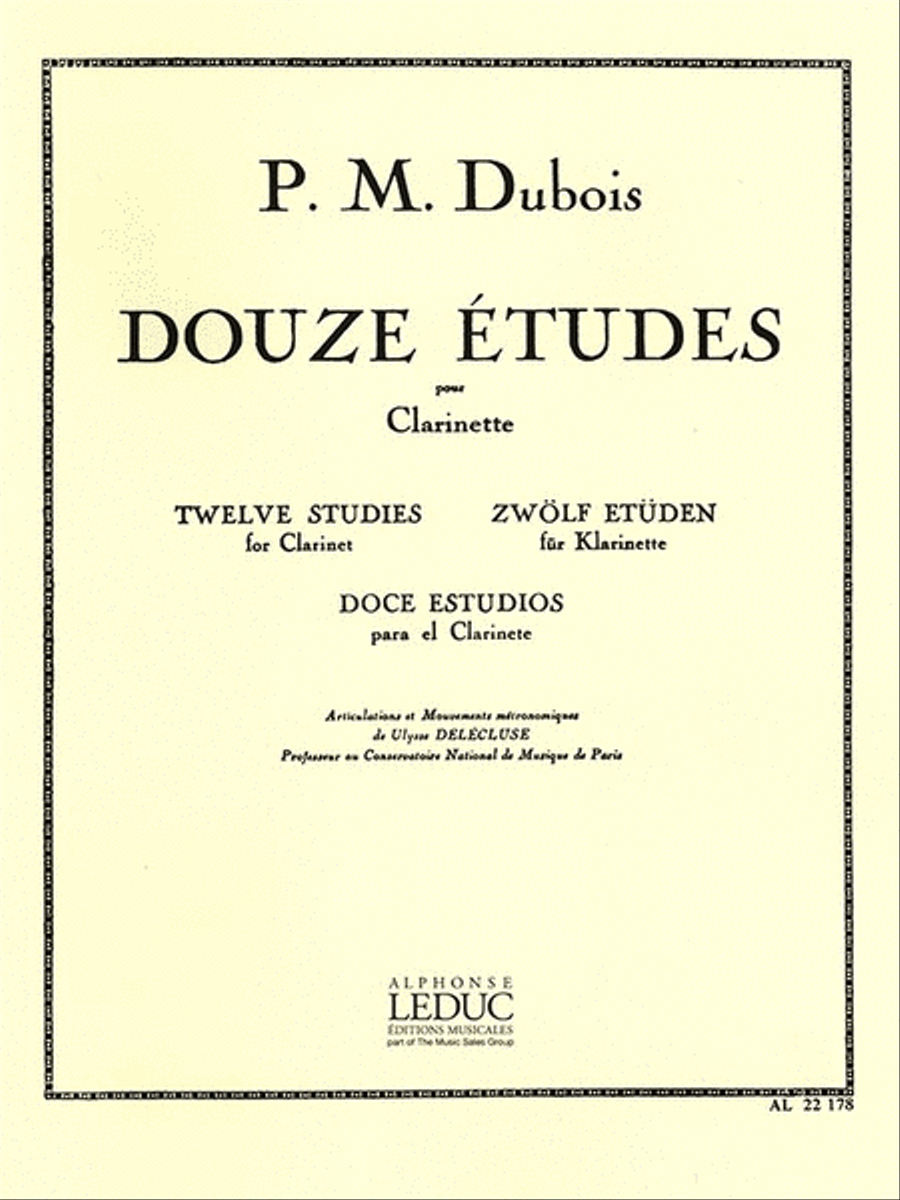 12 Etudes (clarinet Solo) Clarinet Solo scores gallery preview page 1