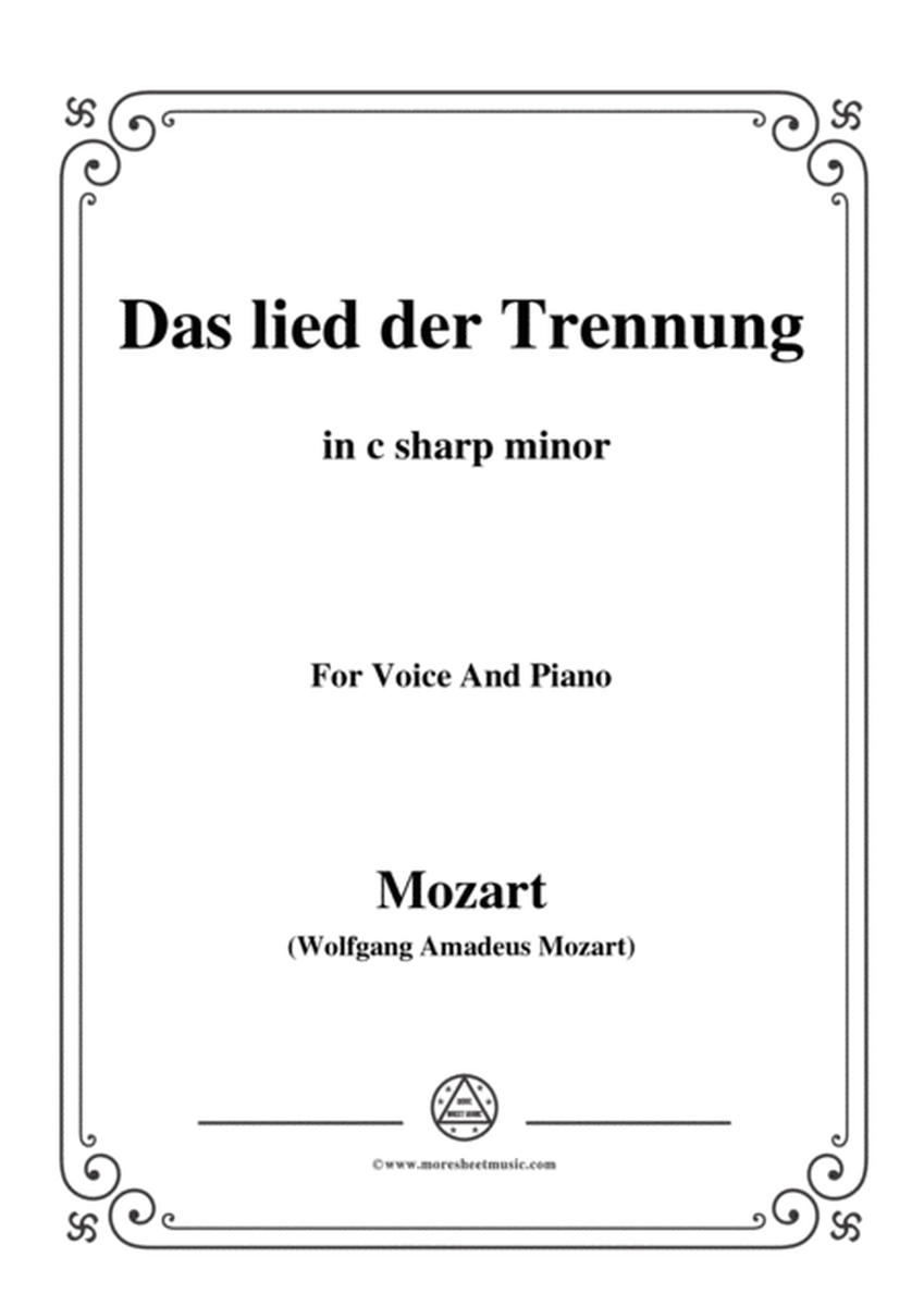 Mozart-Das lied der trennung,in c sharp,for Voice and Piano image number null