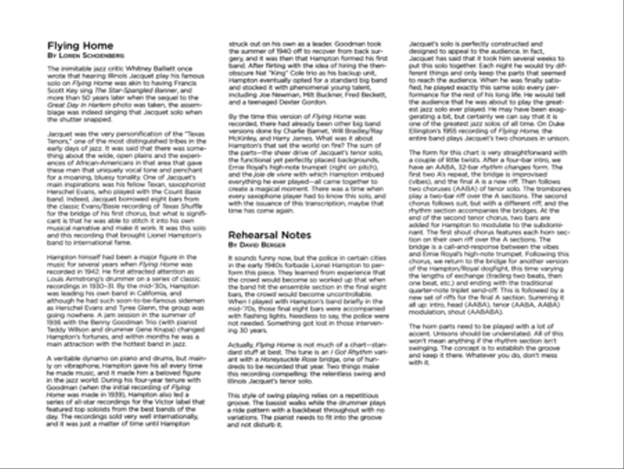 Flying Home: Score Jazz Ensemble scores gallery preview page 5
