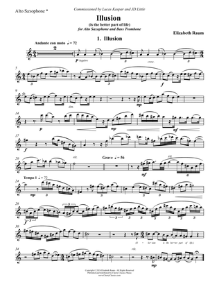 Illusion for Alto Sax, Bass Trombone and Piano