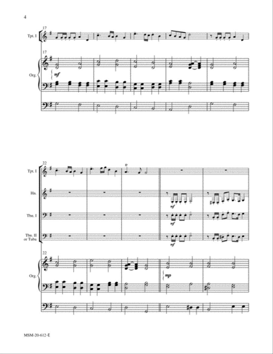 Trumpet Tune in G Trumpet scores gallery preview page 4