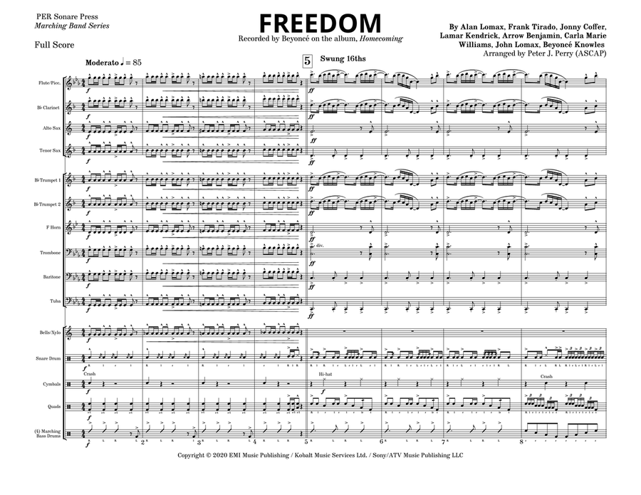 Freedom Freedom Marching Band scores gallery preview page 2