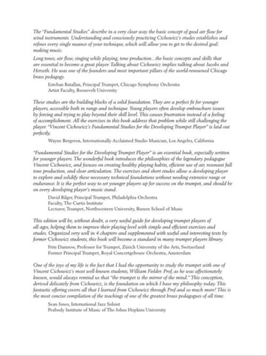 Vincent Cichowicz – Fundamental Studies for the Developing Trumpet Player Trumpet Solo scores gallery preview page 3