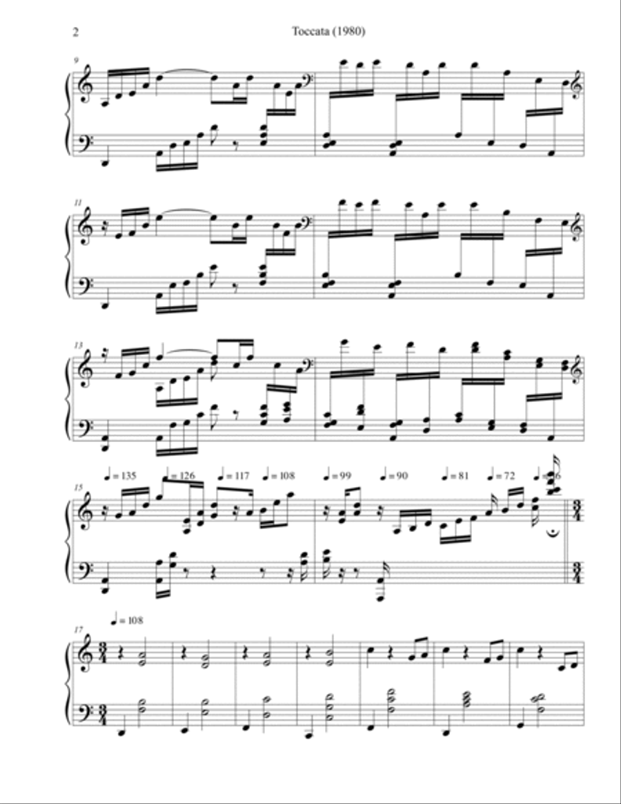 Toccata (1980) Piano Solo scores gallery preview page 2