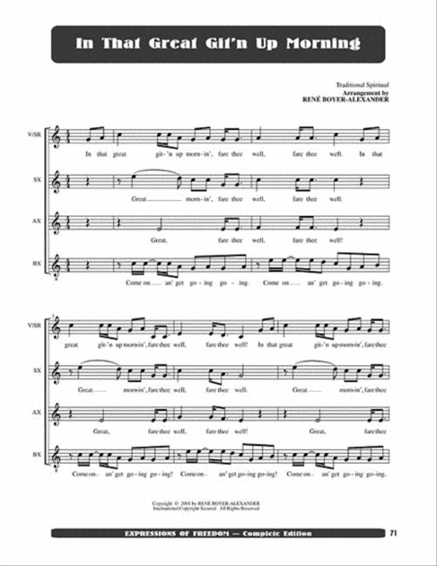 Expressions of Freedom Complete Edition (Anthology of African-American Spirituals) Sacred scores gallery preview page 6