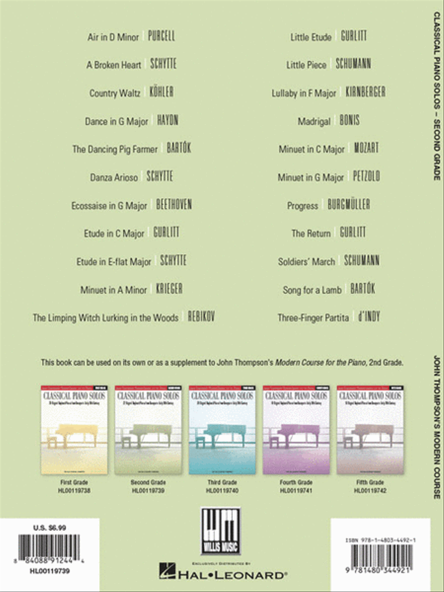 Classical Piano Solos – Second Grade Easy Piano scores gallery preview page 6