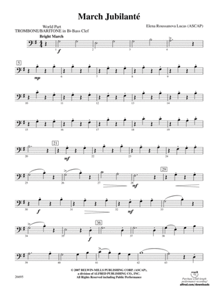 March Jubilante: (wp) 1st B-flat Trombone B.C.