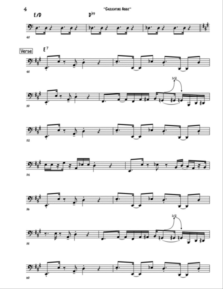 Gaslighting Abbie Bass Guitar scores gallery preview page 4