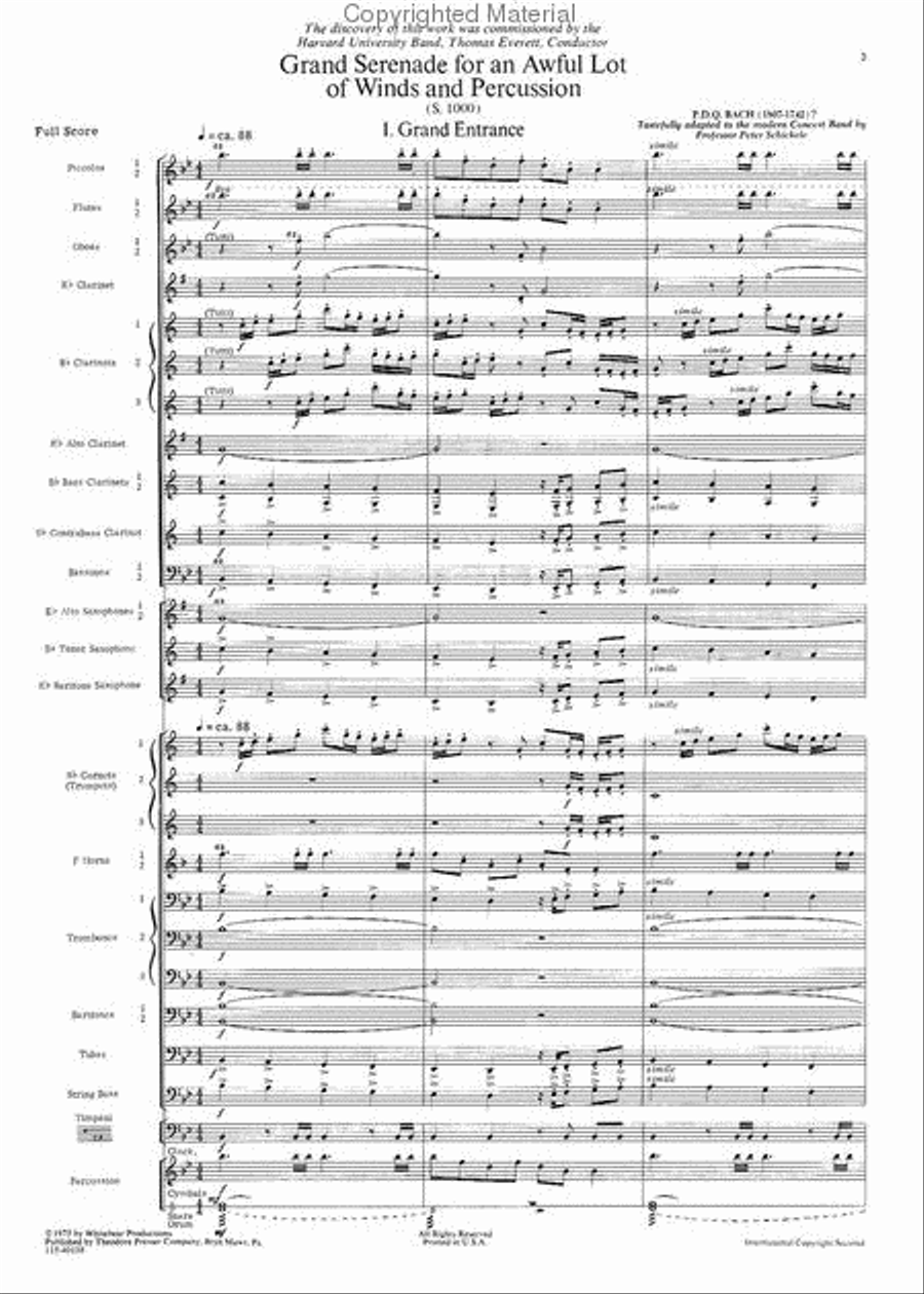 Grand Serenade For An Awful Lot of Winds And Percussion Concert Band scores gallery preview page 2