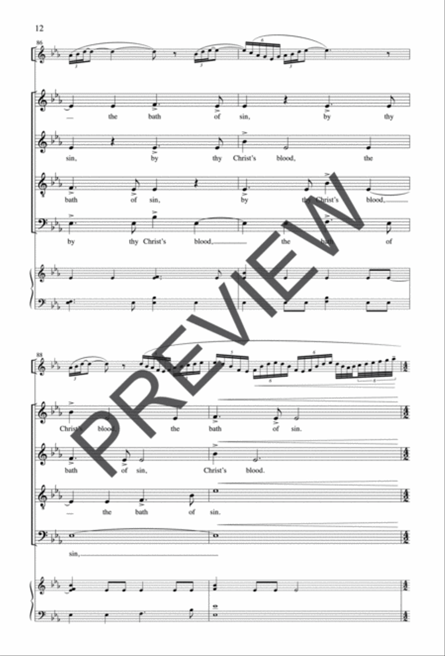 O Thou Great Power, in Whom I Move Divisi scores gallery preview page 11