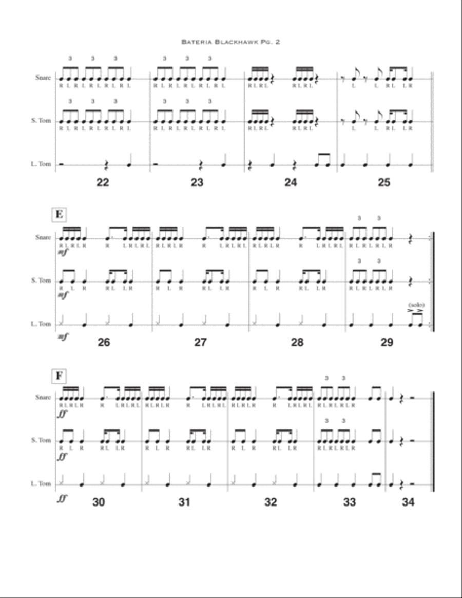 Bateria Blackhawk Bateria Blackhawk Percussion Ensemble scores gallery preview page 2