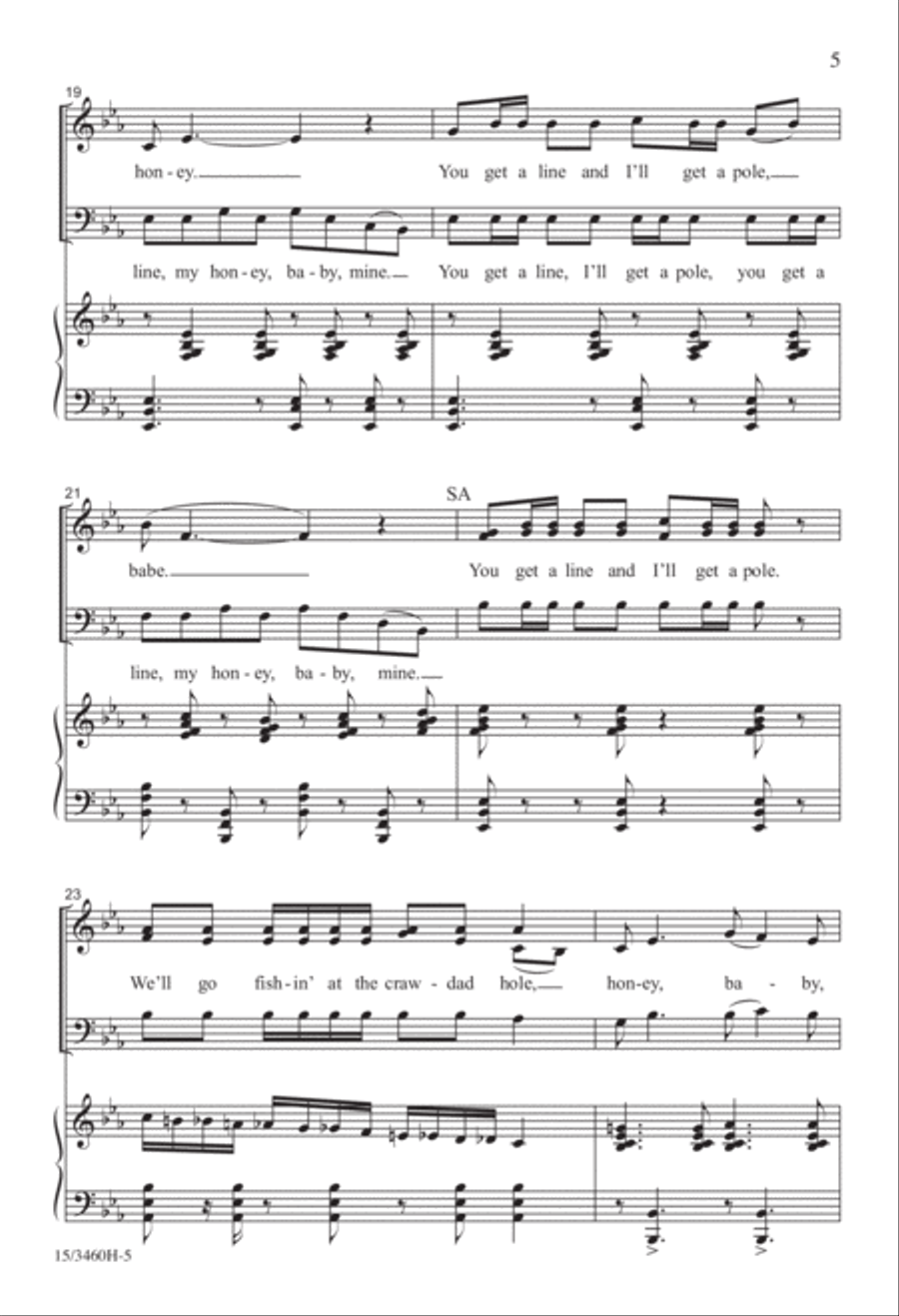 The Crawdad Song The Crawdad Song 3-Part scores gallery preview page 5