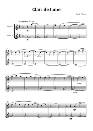 Clair de Lune by Debussy - Flute Duet