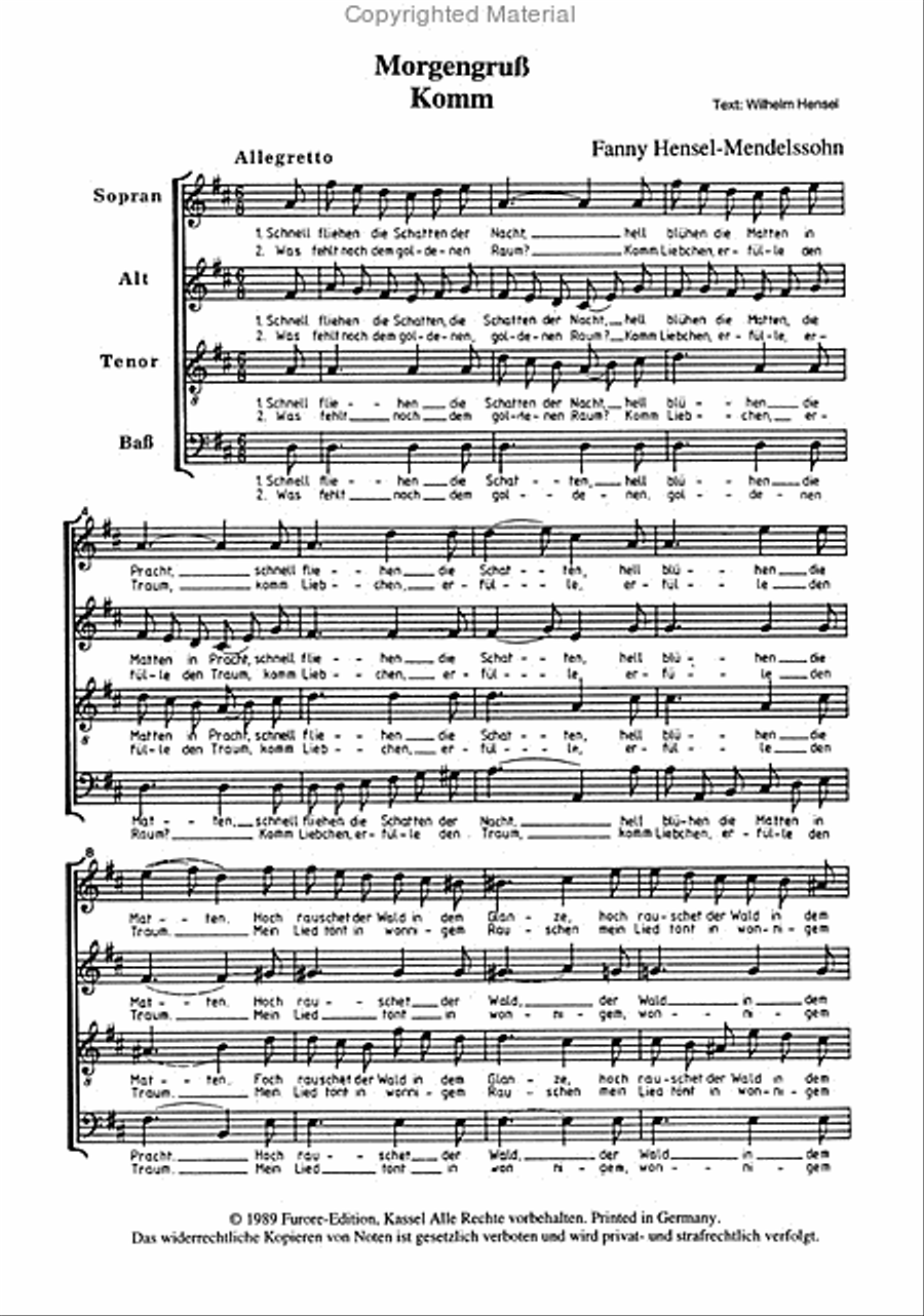 Weltliche a-cappella Chore von 1846 Vol. 3 A Cappella scores gallery preview page 2