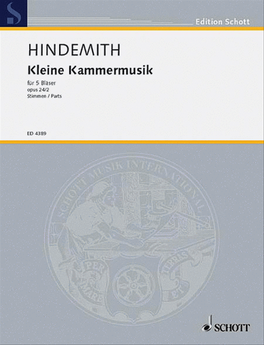 Kleine Kammermusik, Op. 24, No. 2 Woodwind Ensemble scores gallery preview page 1