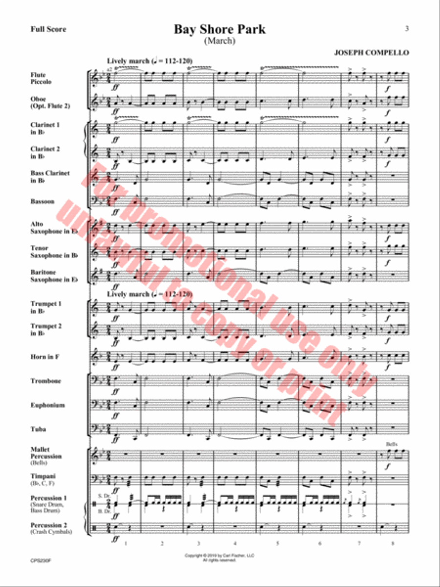 Bay Shore Park Concert Band scores gallery preview page 4
