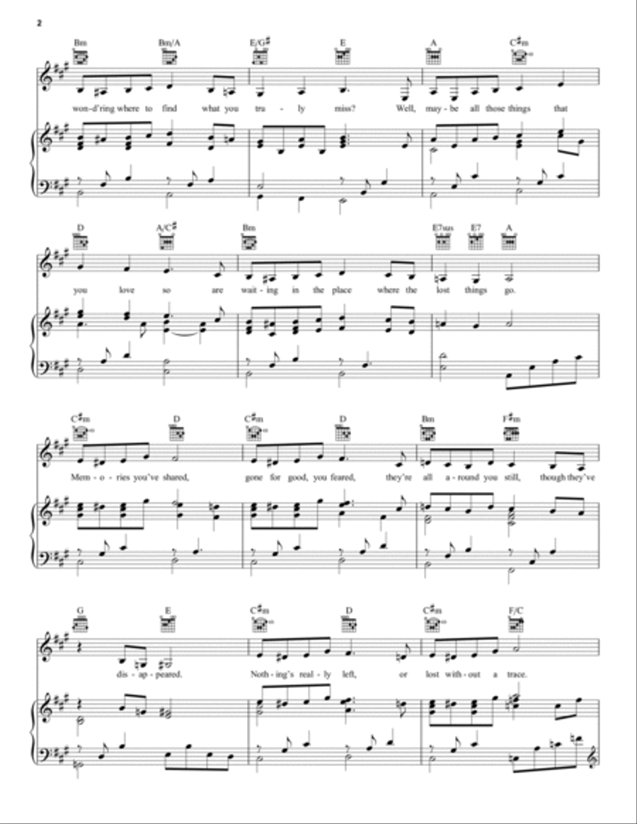 The Place Where Lost Things Go (from Mary Poppins Returns) Piano, Vocal, Guitar scores gallery preview page 2