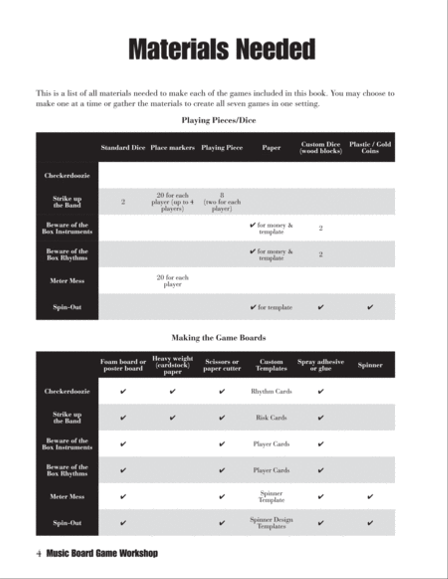 Music Board Game Workshop Classroom Materials scores gallery preview page 3