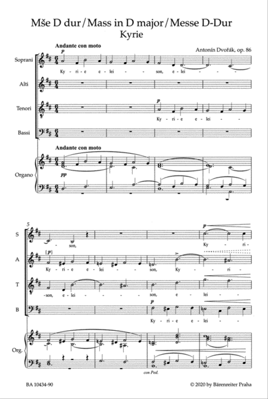 Mass in D major, op. 86 4-Part scores gallery preview page 2