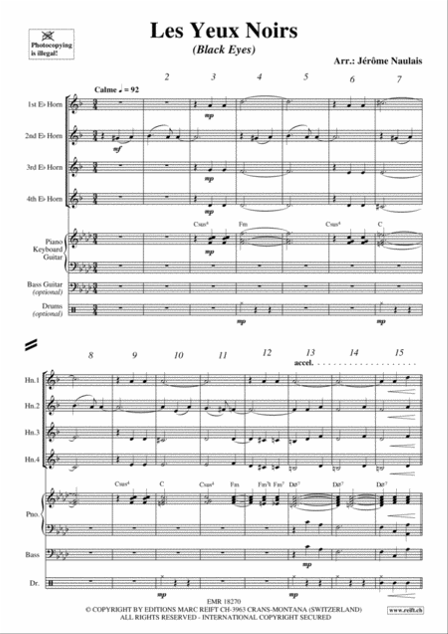 Les Yeux Noirs Horn scores gallery preview page 3