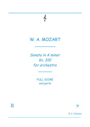 Book cover for Mozart Sonata kv. 310 for Orchestra