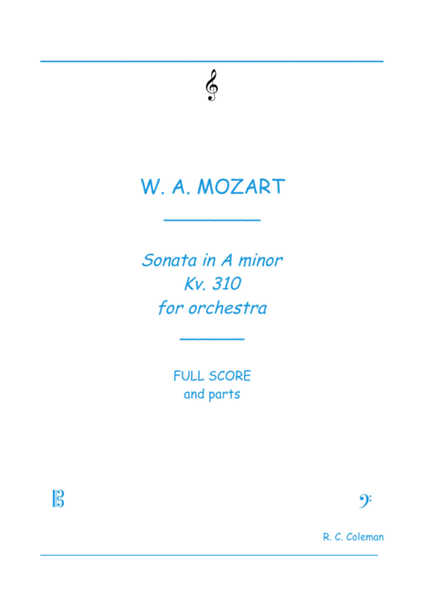Mozart Sonata kv. 310 for Orchestra image number null