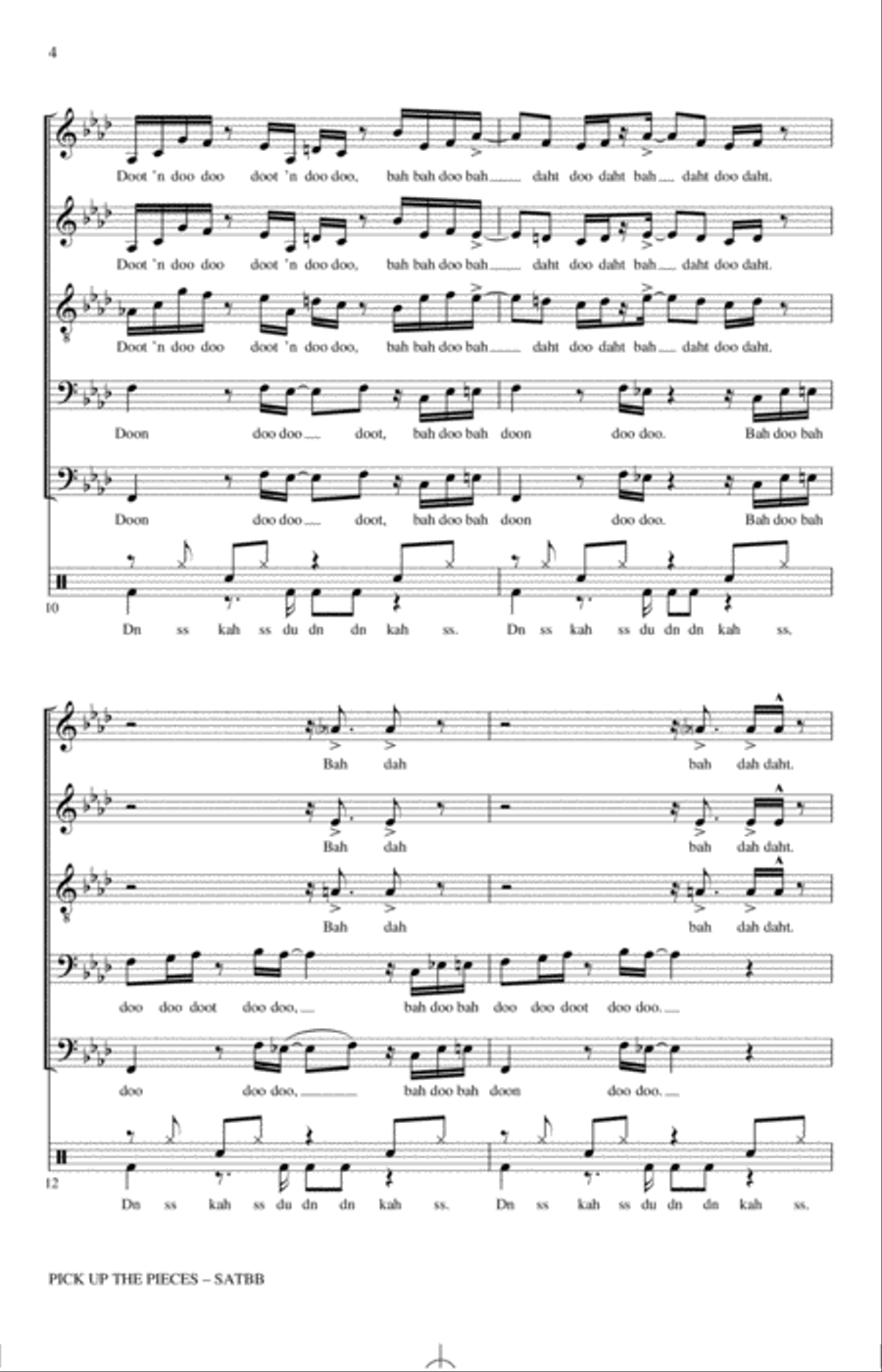 Pick Up The Pieces (arr. Roger Emerson) SATBarB scores gallery preview page 3