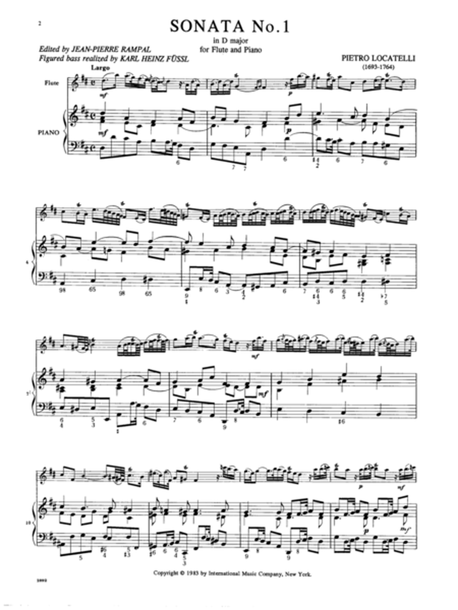 Sonata No. 1 In D Major