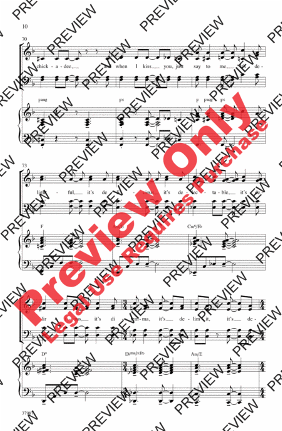 It's De-Lovely 4-Part scores gallery preview page 10