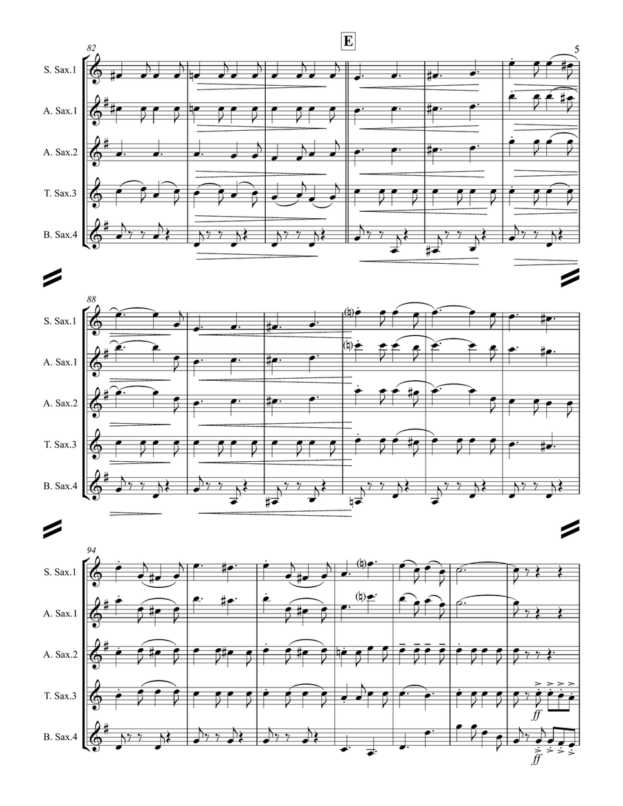 March - The Liberty Bell (for Saxophone Quartet SATB or AATB) March - The Liberty Bell (for Saxophone Quartet SATB or AATB) Saxophone Quartet scores gallery preview page 6