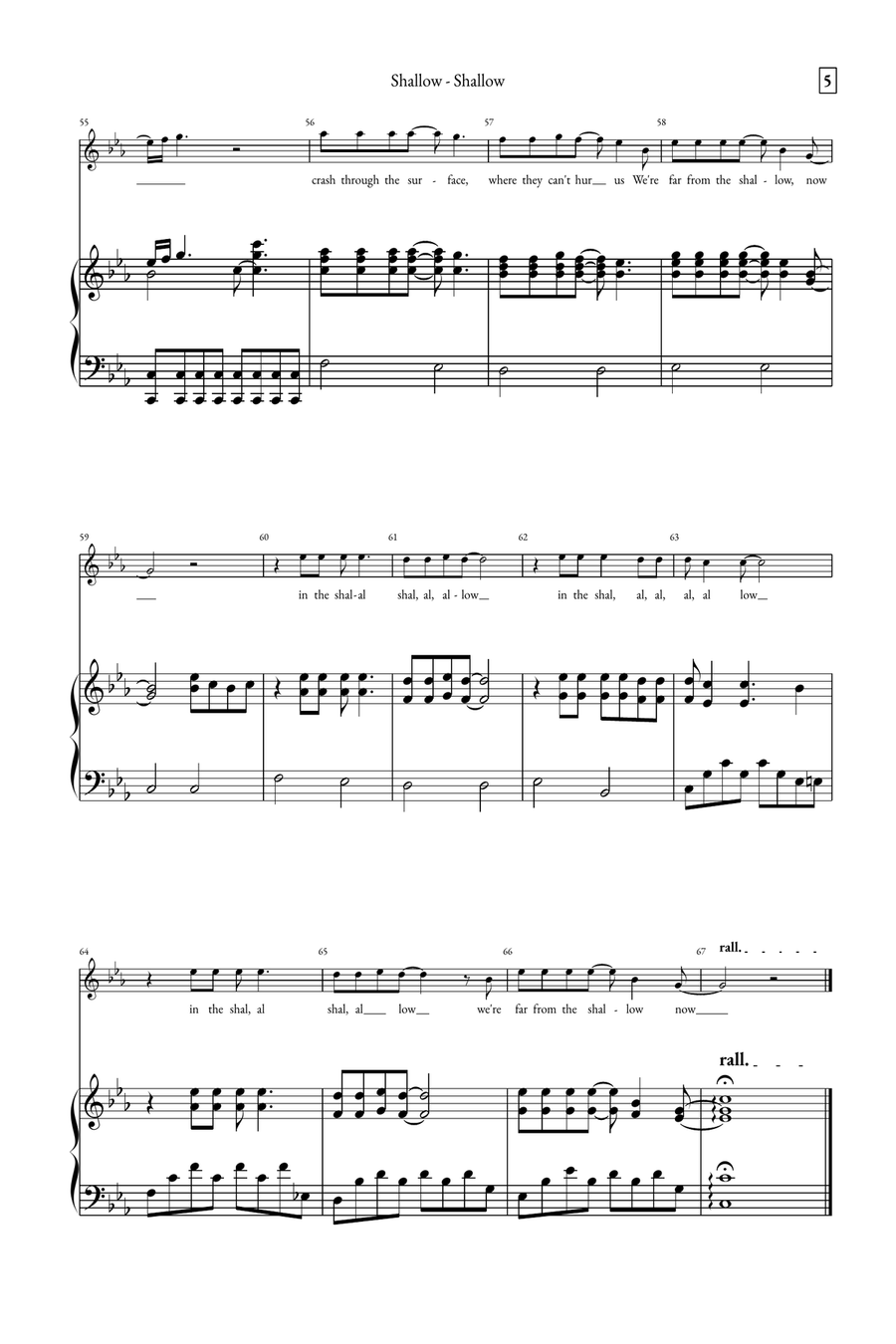 Shallow A Cappella scores gallery preview page 5