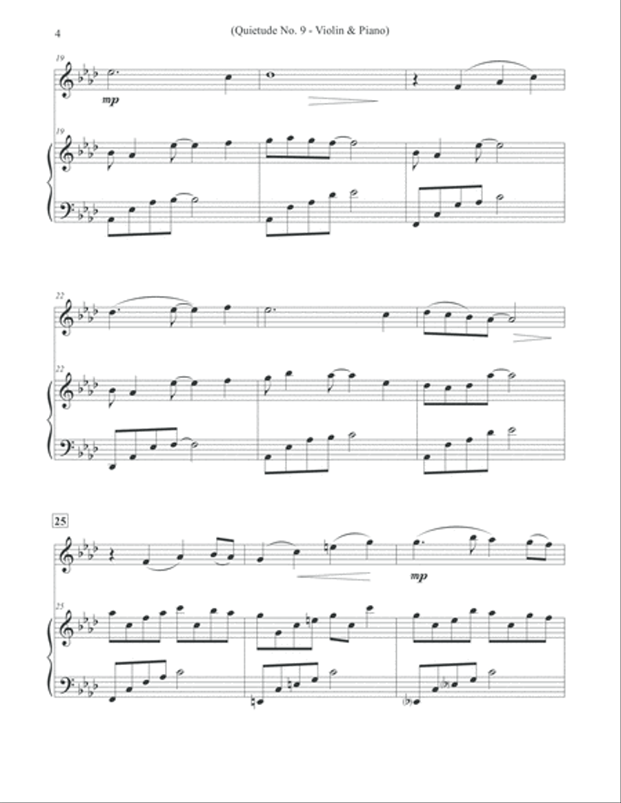 Quietude No. 9- Violin & Piano Violin Solo scores gallery preview page 4