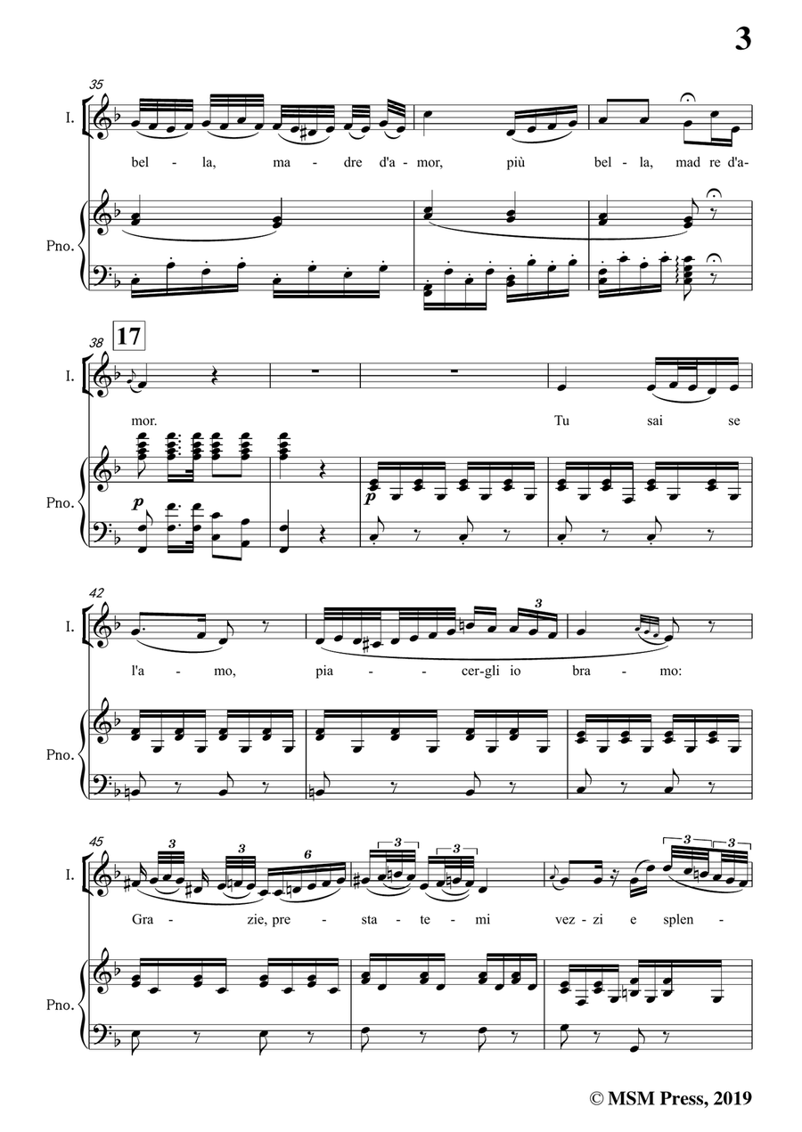 Rossini-Per lui,che adoro,from 'L'italiana in Algeri',in F Major,for Voice and Piano Piano, Vocal scores gallery preview page 5