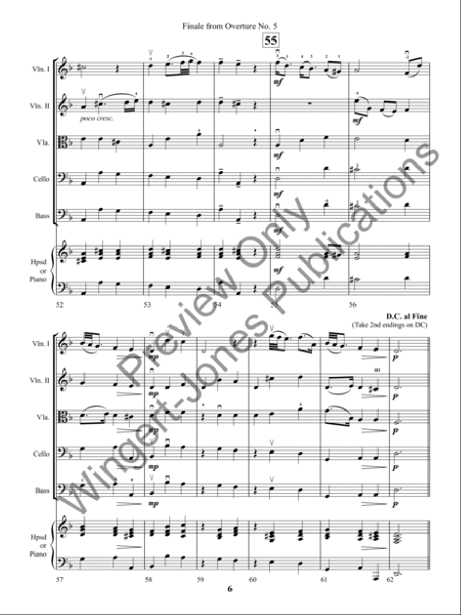 Finale from Overture No.5 String Orchestra scores gallery preview page 9