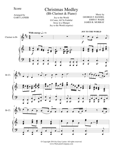 CHRISTMAS JOY MEDLEY (Bb Clarinet/Piano and Clar Part) image number null