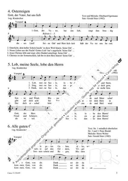 Ten works for children's choir (Zehn Satze fur Kinderchor)