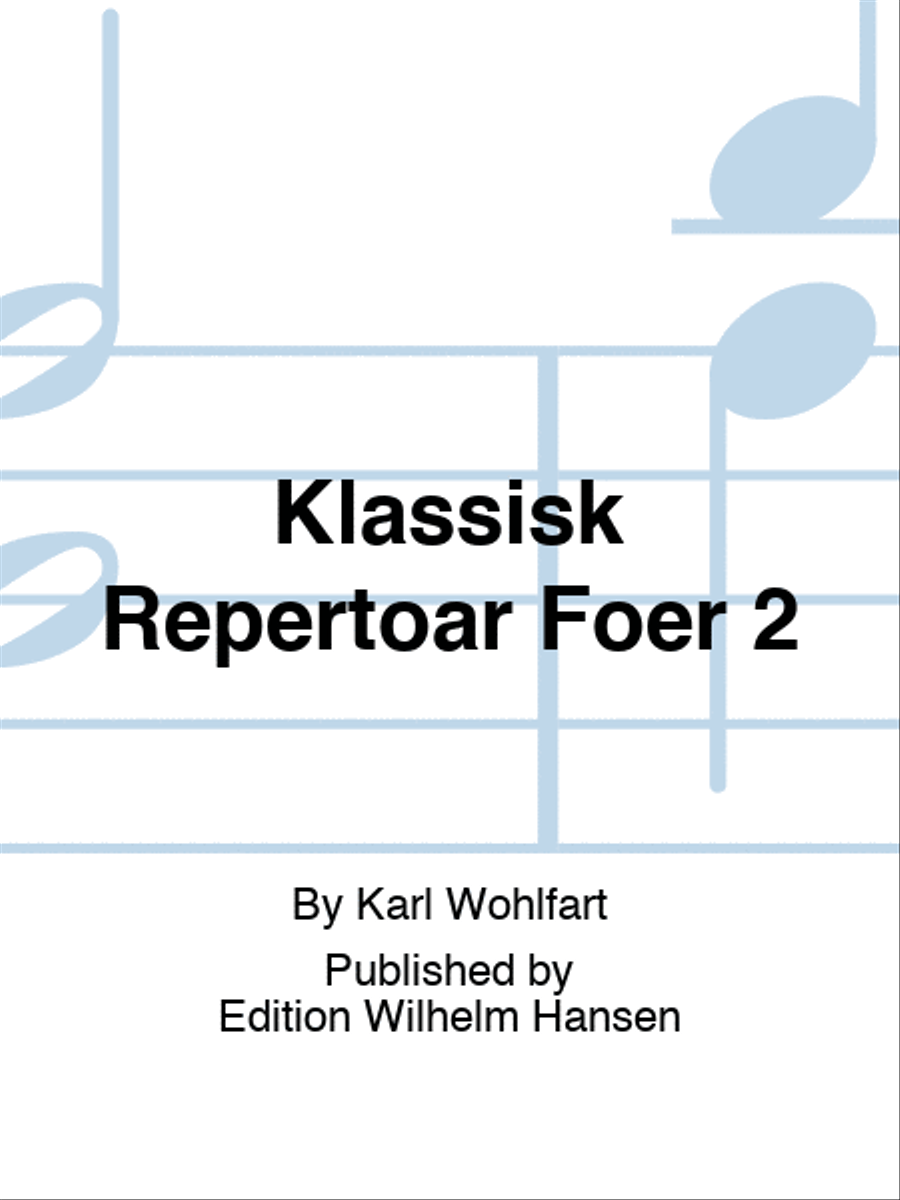 Klassisk Repertoar Foer 2 Choir scores gallery preview page 1