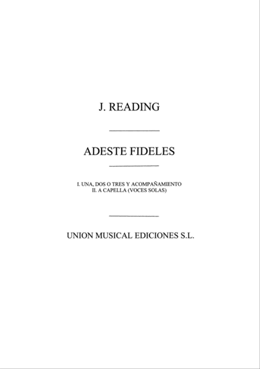 Adeste Fideles Villancico Voice scores gallery preview page 1