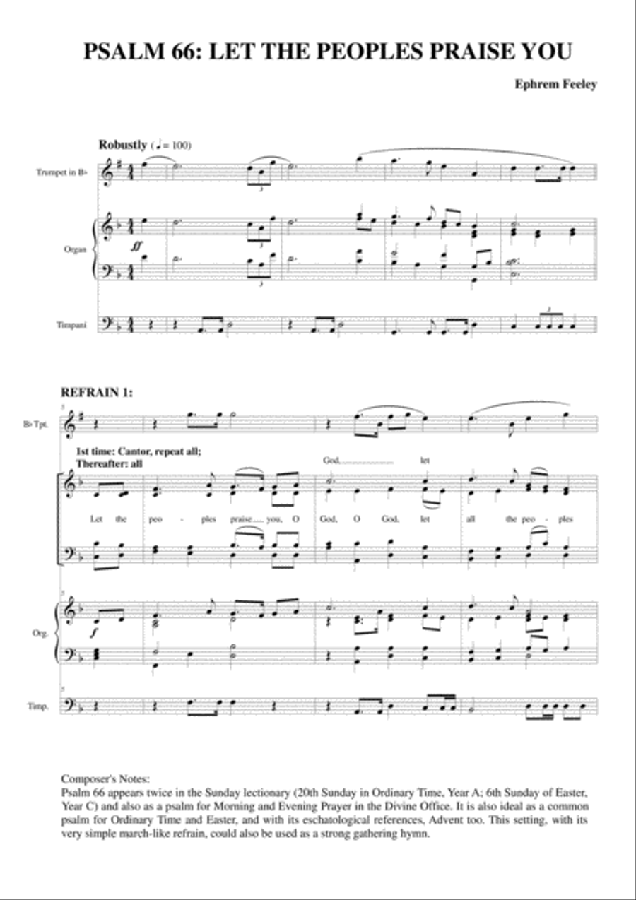 Psalm 66: Let the Peoples Praise You 4-Part scores gallery preview page 2