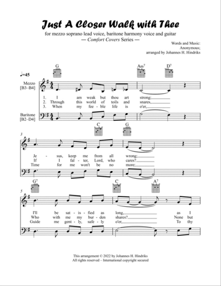Just A Closer Walk With Thee Piano scores gallery preview page 2