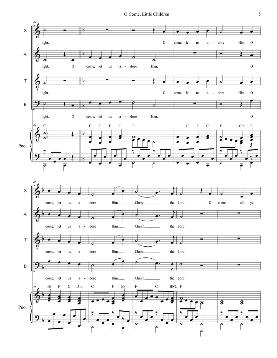 O Come, Little Children (with 